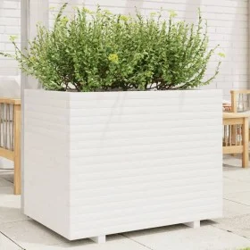 Massive Blumenkasten aus weißem Kiefernholz 90x60x72,5 cm von vidaXL, Töpfe und Pflanzgefäße - Ref: Foro24-3282605, Preis: 27...