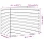 Jardinera madera maciza de pino blanco 90x60x72,5 cm by vidaXL, Pots and planters - Ref: Foro24-3282605, Price: 279,22 €, Dis...
