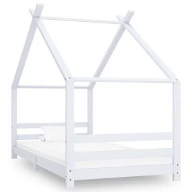 Estructura de cama infantil madera maciza pino blanco 90x200 cm de vidaXL, Cunas y camas para niños - Ref: Foro24-289612, Pre...