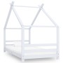 Solid white pine wood children's bed frame 90x200 cm by vidaXL, Cribs and beds for children - Ref: Foro24-289612, Price: 140,...