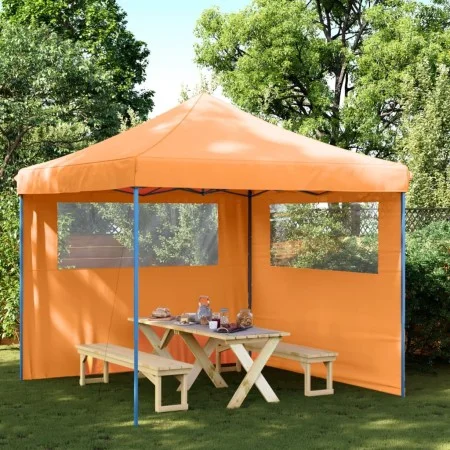 Tienda de fiesta plegable Pop-Up 2 paredes laterales naranja de vidaXL, Carpas y cenadores - Ref: Foro24-4004922, Precio: 140...
