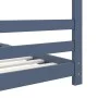 Estructura de cama infantil madera maciza pino gris 90x200 cm de vidaXL, Cunas y camas para niños - Ref: Foro24-289615, Preci...