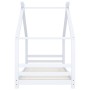 Solid white pine wood children's bed frame 90x200 cm by vidaXL, Cribs and beds for children - Ref: Foro24-289612, Price: 140,...