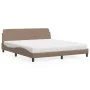 Bed with cappuccino synthetic leather mattress 180x200 cm by vidaXL, Beds and slatted bases - Ref: Foro24-3208461, Price: 393...