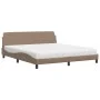 Bed with cappuccino synthetic leather mattress 180x200 cm by vidaXL, Beds and slatted bases - Ref: Foro24-3208461, Price: 393...