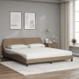 Bed with cappuccino synthetic leather mattress 180x200 cm by vidaXL, Beds and slatted bases - Ref: Foro24-3208461, Price: 379...