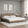 Bed with cappuccino synthetic leather mattress 180x200 cm by vidaXL, Beds and slatted bases - Ref: Foro24-3208461, Price: 393...