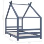 Children's bed frame solid gray pine wood 90x200 cm by vidaXL, Cribs and beds for children - Ref: Foro24-289615, Price: 156,8...