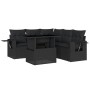 Set de sofás de jardín 6 piezas y cojines ratán sintético negro by vidaXL, Garden sets - Ref: Foro24-3267895, Price: 437,04 €...