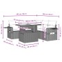 Set de sofás de jardín 6 piezas y cojines ratán sintético negro by vidaXL, Garden sets - Ref: Foro24-3267895, Price: 437,04 €...