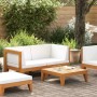 Muebles de jardín 2 piezas con cojines madera maciza de acacia