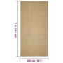 Sisalteppich für Kratzbaum 100x200 cm von vidaXL, Katzenmöbelzubehör - Ref: Foro24-3203423, Preis: 121,44 €, Rabatt: %