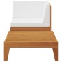 Muebles de jardín 2 piezas con cojines madera maciza de acacia