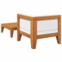 Muebles de jardín 2 piezas con cojines madera maciza de acacia