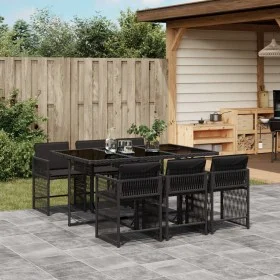 7-piece garden dining set with black synthetic rattan cushions by vidaXL, Garden sets - Ref: Foro24-3211627, Price: 456,76 €,...