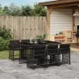 7-piece garden dining set with black synthetic rattan cushions by vidaXL, Garden sets - Ref: Foro24-3211627, Price: 456,76 €,...