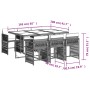 7-teiliges Garten-Esszimmerset und Kissen synthetisches Rattan schwarz von vidaXL, Gartensets - Ref: Foro24-3211627, Preis: 3...
