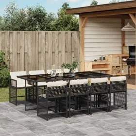 9-piece garden dining set with black synthetic rattan cushions by vidaXL, Garden sets - Ref: Foro24-3211638, Price: 623,63 €,...