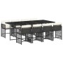 9-piece garden dining set with black synthetic rattan cushions by vidaXL, Garden sets - Ref: Foro24-3211638, Price: 505,68 €,...
