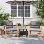 Bistro set 3 pieces black PE rattan and solid acacia wood by vidaXL, Garden sets - Ref: Foro24-365866, Price: 153,57 €, Disco...