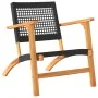 Bistro set 3 pieces black PE rattan and solid acacia wood by vidaXL, Garden sets - Ref: Foro24-365866, Price: 153,57 €, Disco...