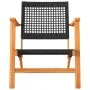 Bistro set 3 pieces black PE rattan and solid acacia wood by vidaXL, Garden sets - Ref: Foro24-365866, Price: 153,57 €, Disco...