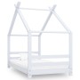 Estructura de cama infantil madera maciza pino blanco 80x160 cm