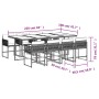 9-piece garden dining set and black synthetic rattan cushions by vidaXL, Garden sets - Ref: Foro24-3211458, Price: 497,82 €, ...