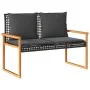 Gartenmöbel-Set mit 4-teiligen Kissen aus schwarzem Kunststoff-Rattan von vidaXL, Gartensets - Ref: Foro24-365858, Preis: 240...