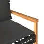 Gartenmöbel-Set mit 4-teiligen Kissen aus schwarzem Kunststoff-Rattan von vidaXL, Gartensets - Ref: Foro24-365858, Preis: 240...