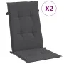 High back chair cushions 2 pcs anthracite gray melange fabric by vidaXL, Cushions for chairs and sofas - Ref: Foro24-4002409,...