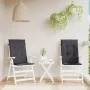 High back chair cushions 2 pcs anthracite gray melange fabric by vidaXL, Cushions for chairs and sofas - Ref: Foro24-4002409,...