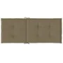 High back chair cushions 4 pcs taupe melange fabric 120x50x4cm by vidaXL, Cushions for chairs and sofas - Ref: Foro24-4002437...