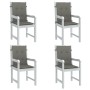 Low back chair cushions 4 units dark gray melange fabric by vidaXL, Cushions for chairs and sofas - Ref: Foro24-4002449, Pric...