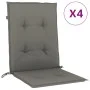 Low back chair cushions 4 units dark gray melange fabric by vidaXL, Cushions for chairs and sofas - Ref: Foro24-4002449, Pric...