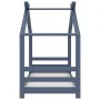 Estructura de cama infantil madera maciza pino gris 70x140 cm de vidaXL, Cunas y camas para niños - Ref: Foro24-289613, Preci...