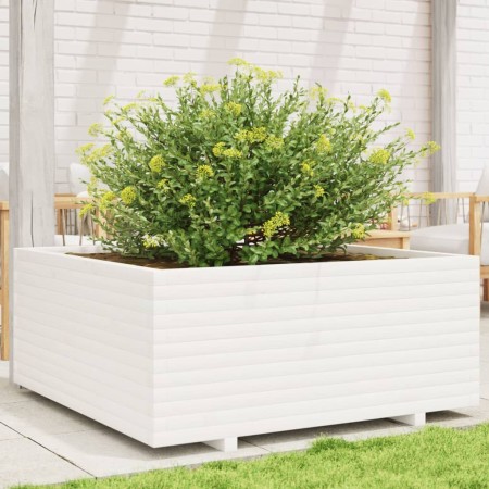 Massive Blumenkasten aus weißem Kiefernholz, 110x110x49,5 cm. von vidaXL, Töpfe und Pflanzgefäße - Ref: Foro24-3282545, Preis...