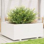 Massive Blumenkasten aus weißem Kiefernholz, 110x110x49,5 cm. von vidaXL, Töpfe und Pflanzgefäße - Ref: Foro24-3282545, Preis...