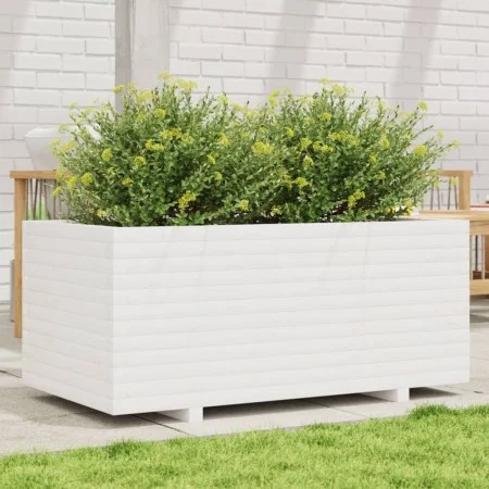 Solid white pine wood planter 110x60x49.5 cm by vidaXL, Pots and planters - Ref: Foro24-3282570, Price: 226,10 €, Discount: %
