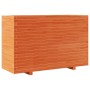 Solid wax brown pine wood planter 110x40x72 cm by vidaXL, Pots and planters - Ref: Foro24-3282641, Price: 277,22 €, Discount: %