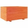 Jardinera madera maciza de pino marrón cera 90x60x49,5 cm by vidaXL, Pots and planters - Ref: Foro24-3282566, Price: 200,32 €...