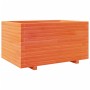 Jardinera madera maciza de pino marrón cera 90x60x49,5 cm by vidaXL, Pots and planters - Ref: Foro24-3282566, Price: 202,87 €...