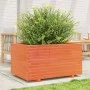 Jardinera madera maciza de pino marrón cera 90x60x49,5 cm by vidaXL, Pots and planters - Ref: Foro24-3282566, Price: 200,32 €...
