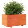Jardinera madera maciza de pino marrón cera 90x60x49,5 cm by vidaXL, Pots and planters - Ref: Foro24-3282566, Price: 200,32 €...