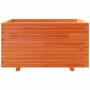 Jardinera madera maciza de pino marrón cera 90x60x49,5 cm by vidaXL, Pots and planters - Ref: Foro24-3282566, Price: 202,87 €...