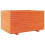 Jardinera madera maciza de pino marrón cera 90x60x49,5 cm by vidaXL, Pots and planters - Ref: Foro24-3282566, Price: 202,87 €...