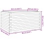 Jardinera madera maciza de pino marrón cera 90x60x49,5 cm by vidaXL, Pots and planters - Ref: Foro24-3282566, Price: 202,87 €...