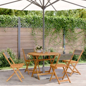 Garten-Essgruppe 5-teilig aus Polypropylen Massivholz in Grau von vidaXL, Gartensets - Ref: Foro24-3281770, Preis: 276,90 €, ...