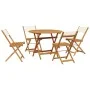 Garten-Essgruppe, 5-teilig, Stoff Massivholz in Creme-Weiß. von vidaXL, Gartensets - Ref: Foro24-3281772, Preis: 257,96 €, Ra...