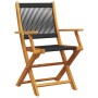 Set de comedor jardín 5 pzas polipropileno madera maciza negro by vidaXL, Garden sets - Ref: Foro24-3281817, Price: 387,97 €,...